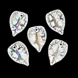 Baking Paint Crackle Acrylic Pendants