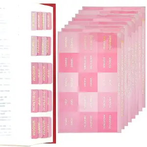 6 Sheets PP Paper Index Tabs