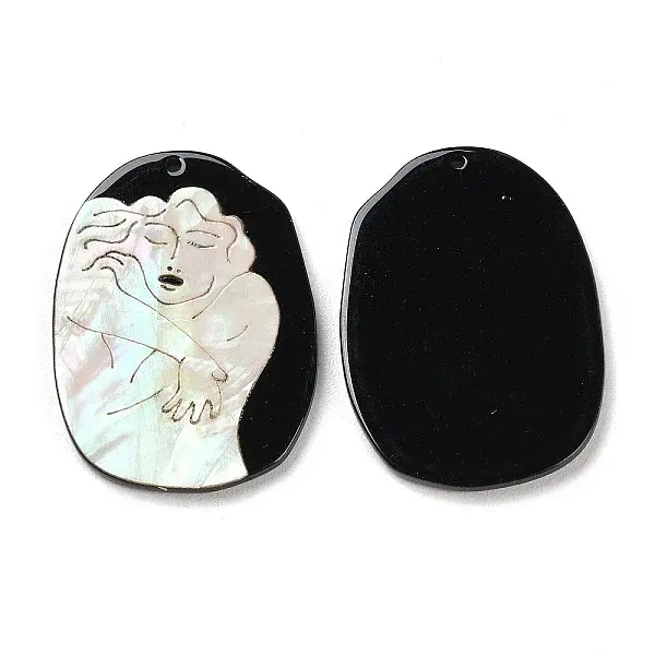 Opaque Hugging Human Pattern Acrylic Pendants