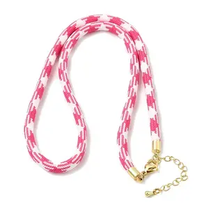 Ployester Core-Wrapped Round Cord Necklace Making