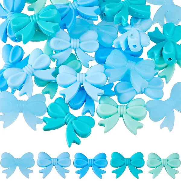 25Pcs 5 Colors Silicone Beads