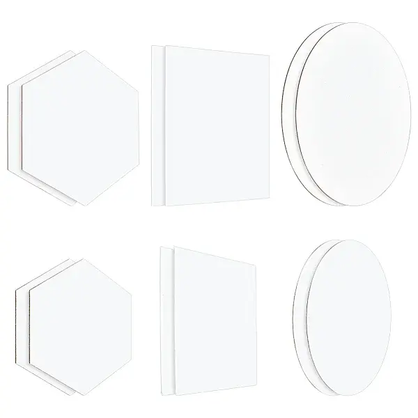 12Pcs 6 Styles Painting Cotton Panel Drawing Boards
