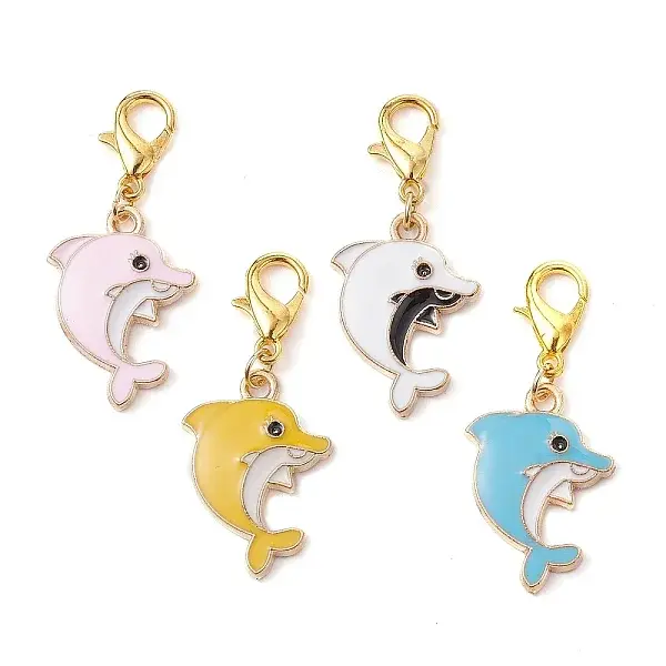 Dolphin Alloy Enamel Pendant Decorations