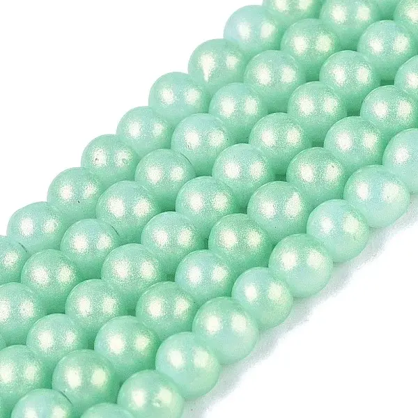 Baking Paint Glass Pearl Beads Strands