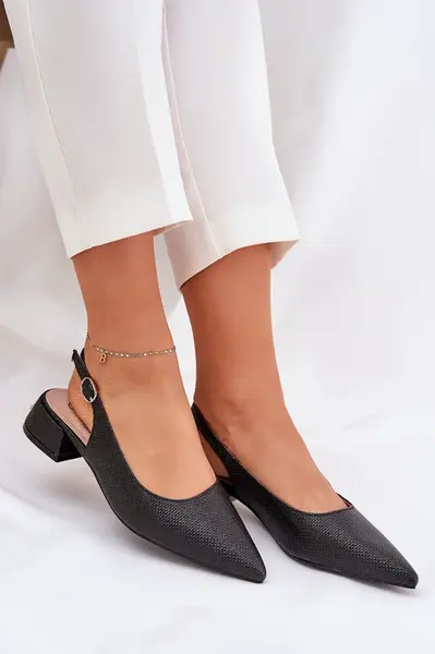 Boto Pletené Dámské Sandály Na Jemném Podpatku Černé Jorela