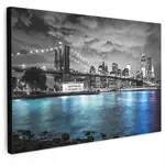 MuchoWow OBRAZ NA PLÁTNĚ New York - panorama - město - modrá 90x60 cm