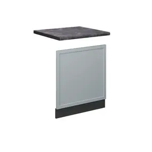 Vicco PŘEDNÍ PANEL Fame-Line Světle modrošedá 60 cm , PD Antracit