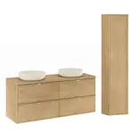 Petits-meubles KOUPELNOVÝ NÁBYTEK 120cm Elias 2er-Set Dřevo