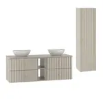 Petits-meubles KOUPELNOVÝ NÁBYTEK 140.6cm Izae 2er-Set Kašmír