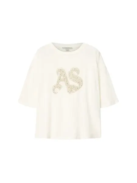 AllSaints Tričko 'ICON AMELIE'  strieborná / biela