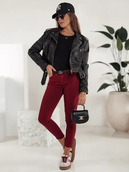 Dámské skinny džíny BRITTNIX bordó