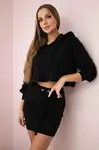 Set mikiny se sukní černé barvy