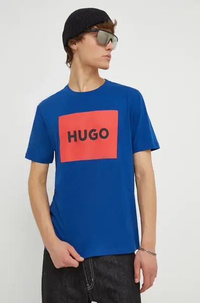 HUGO Bavlněné tričko HUGO Dulive222