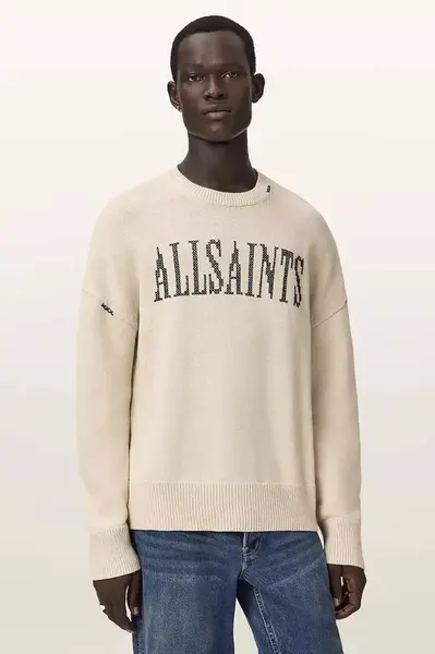AllSaints oversize mikina pánska bavlnená CROSSED
