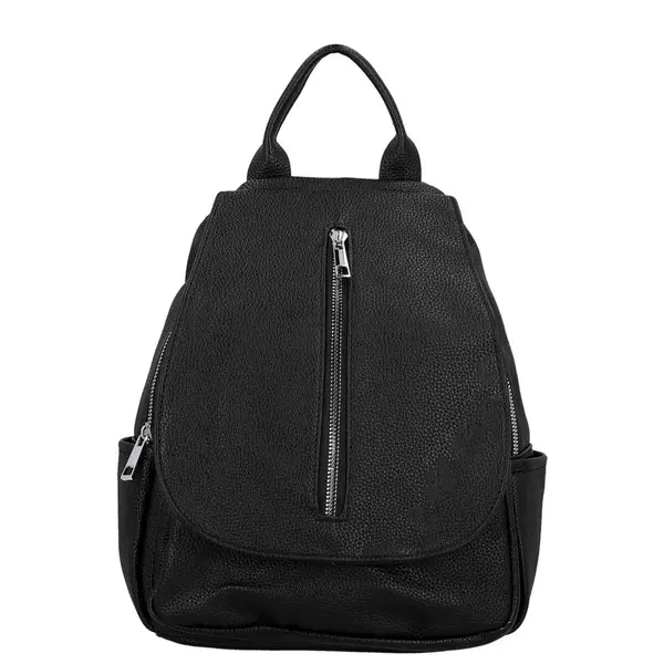 Stylový dámský koženkový batoh Almond, černý