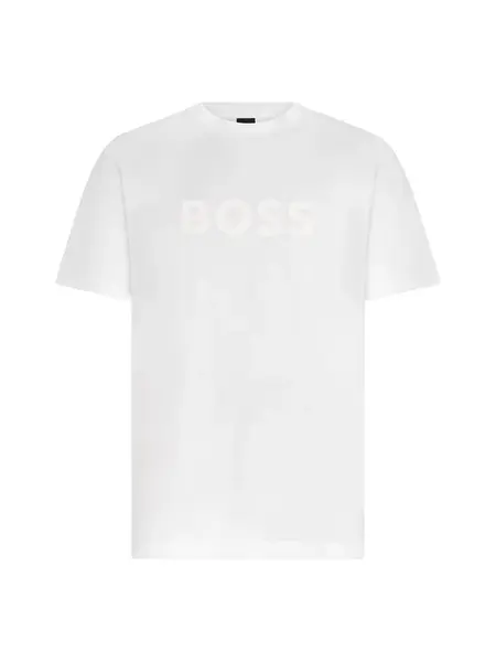 BOSS Tričko  biela / vaječná škrupina
