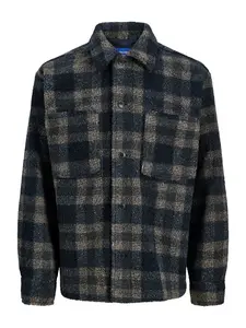 JACK & JONES Prechodná bunda 'JORBLEECKER'  tmavomodrá / tmavošedá