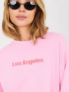 Ružová mikina Los Angeles