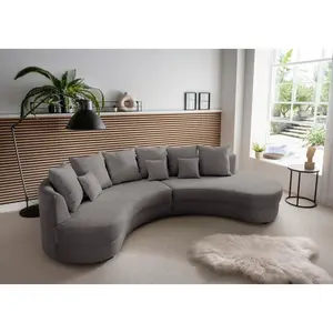 Livetastic SEDACÍ SOUPRAVA, textil, šedá