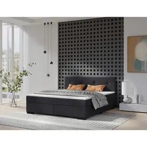 MID.YOU POSTEL BOXSPRING, 200/200 cm, antracitová