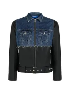KARL LAGERFELD JEANS Prechodná bunda  modrá denim / čierna