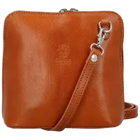 Dámská kožená crossbody kabelka koňaková - Delami Dosia