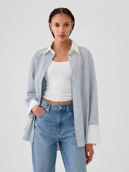 GAP Popelínová oversize košile Big Shirt - Dámské