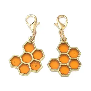 Honeycomb Alloy Enamel Pendants Decorations