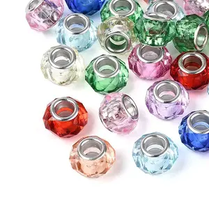 Transparent Acrylic European Beads