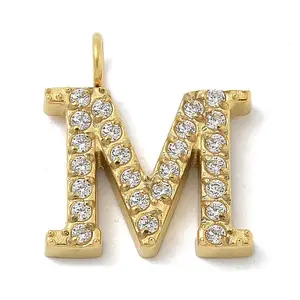 Ion Plating(IP) 304 Stainless Steel Micro Pave Cubic Zirconia Pendants