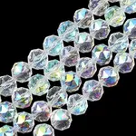 Transparent Electroplate Glass Beads Strands