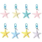 8Pcs Opaque Resin Starfish Pendant Decorations