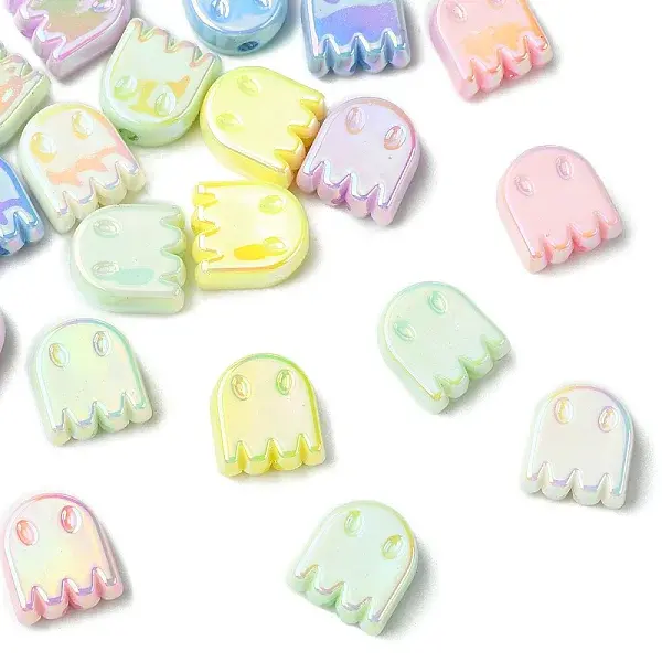 20Pcs UV Plating Acrylic Beads