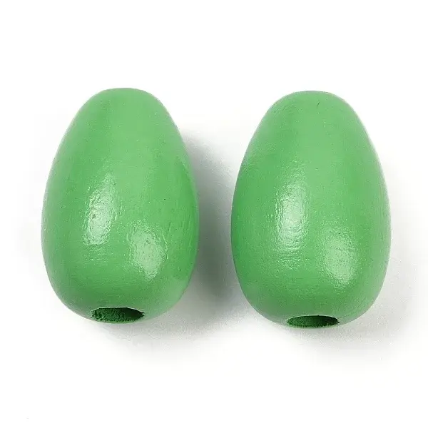 Spray Painted Wood European Beads