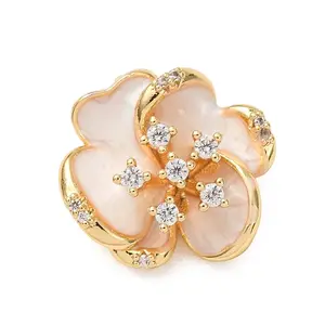 Brass Micro Pave Clear Cubic Zirconia Pendants