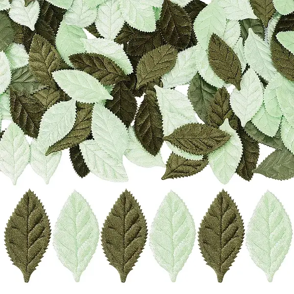 100Pcs 2 Colors Cloth Artificial Leaves