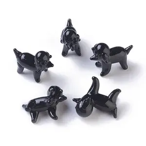 Handmade Lampwork Puppy Home Display Decorations