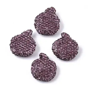 Handmade Polymer Clay Rhinestone Beads