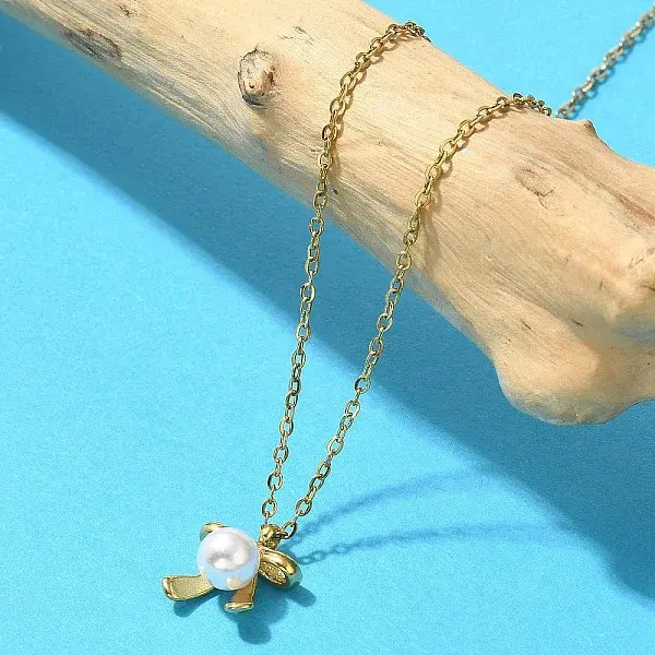 Shell Pearl Bowknot Pendant Necklaces