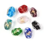 Handmade Gold & Silver Foil Glass Beads