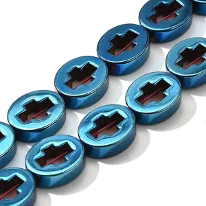 Electroplated Synthetic Non-magnetic Hematite Beads Strands