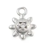 Brass Micro Pave Cubic Zirconia Pendants