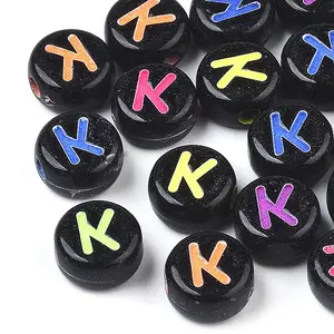 Opaque Black Acrylic Beads