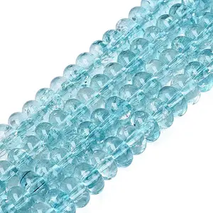 Crackle Transparent Glass Beads Strands