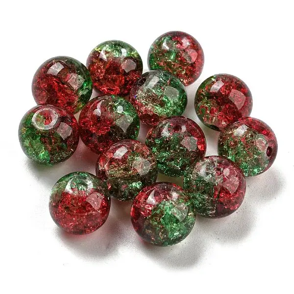 Transparent Crackle Glass Beads