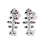 Brass Micro Cubic Zirconia Stud Earrings