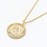 Brass Micro Pave Clear Cubic Zirconia Pendant Necklaces