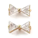 Brass Micro Pave Cubic Zirconia Beads