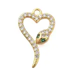 Brass Micro Pave Cubic Zirconia Pendants
