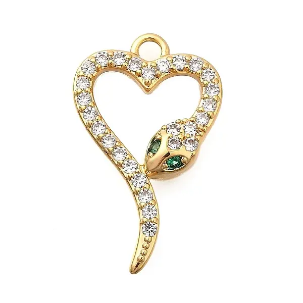 Brass Micro Pave Cubic Zirconia Pendants